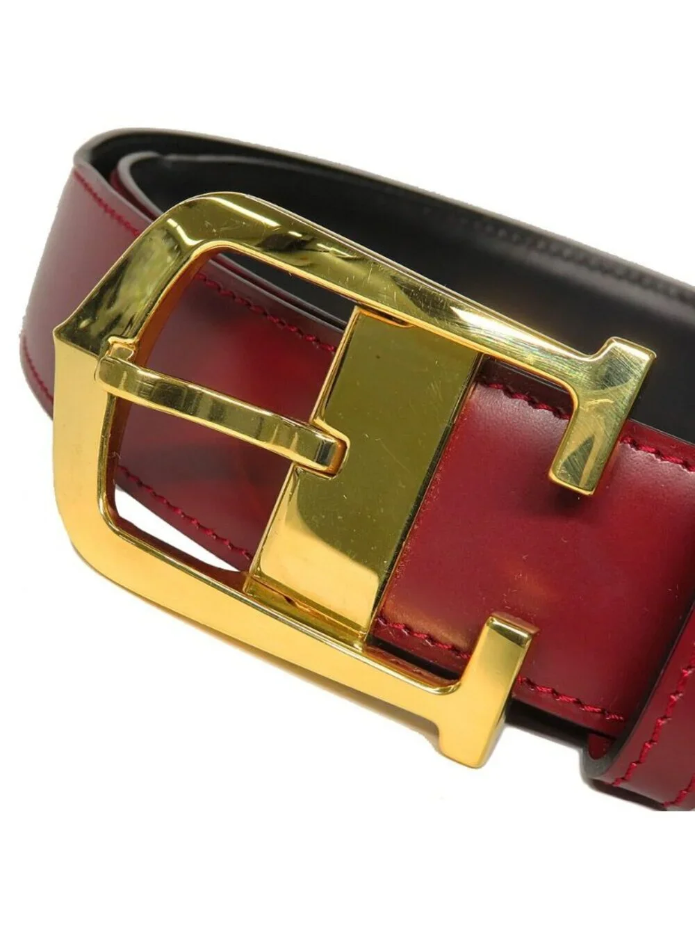 Cartier C Longue Reversible Belt Burgundy & Black Cles